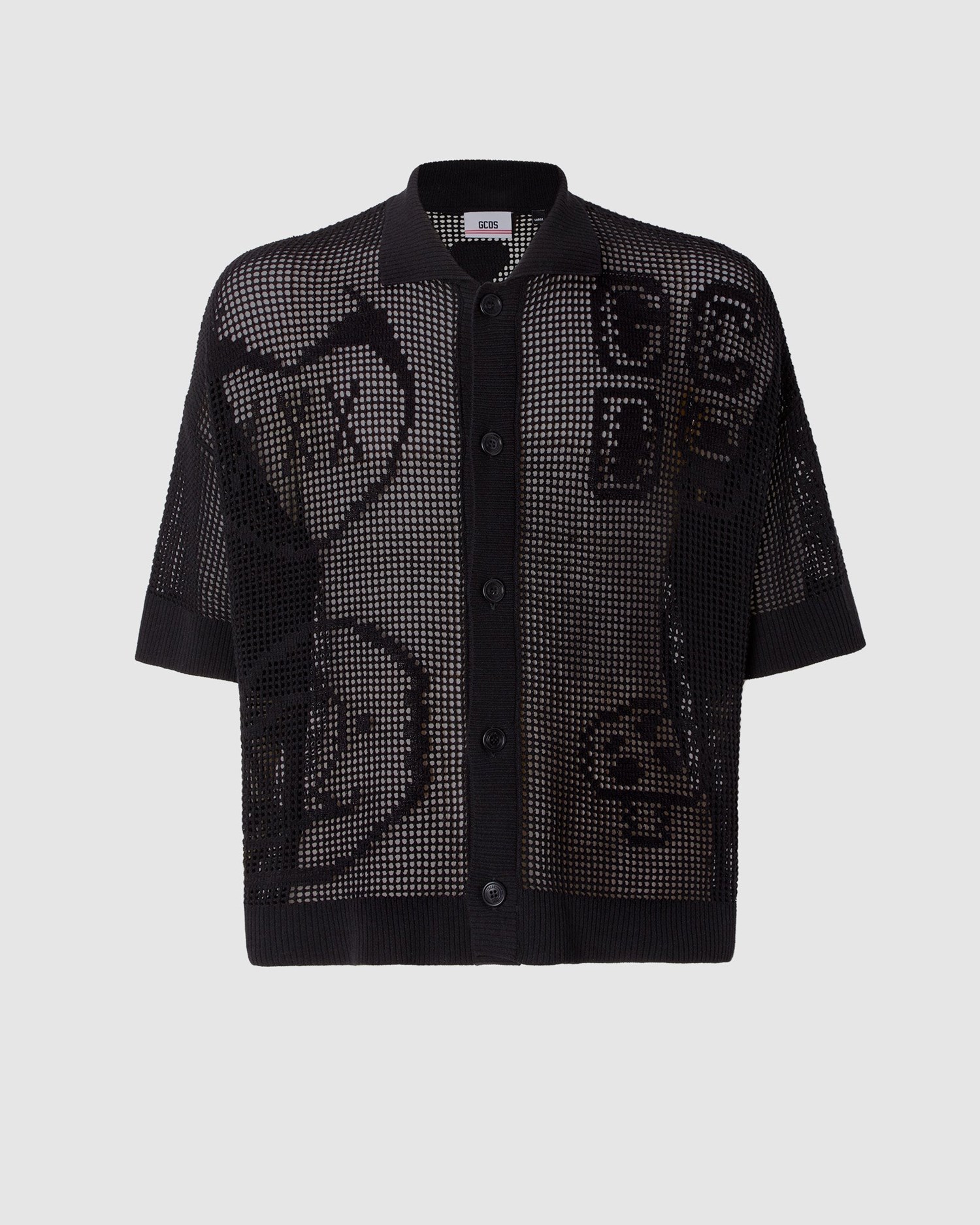 T Shirts GCDS Plush Crochet Polo Femme Noir | 836921-RIE