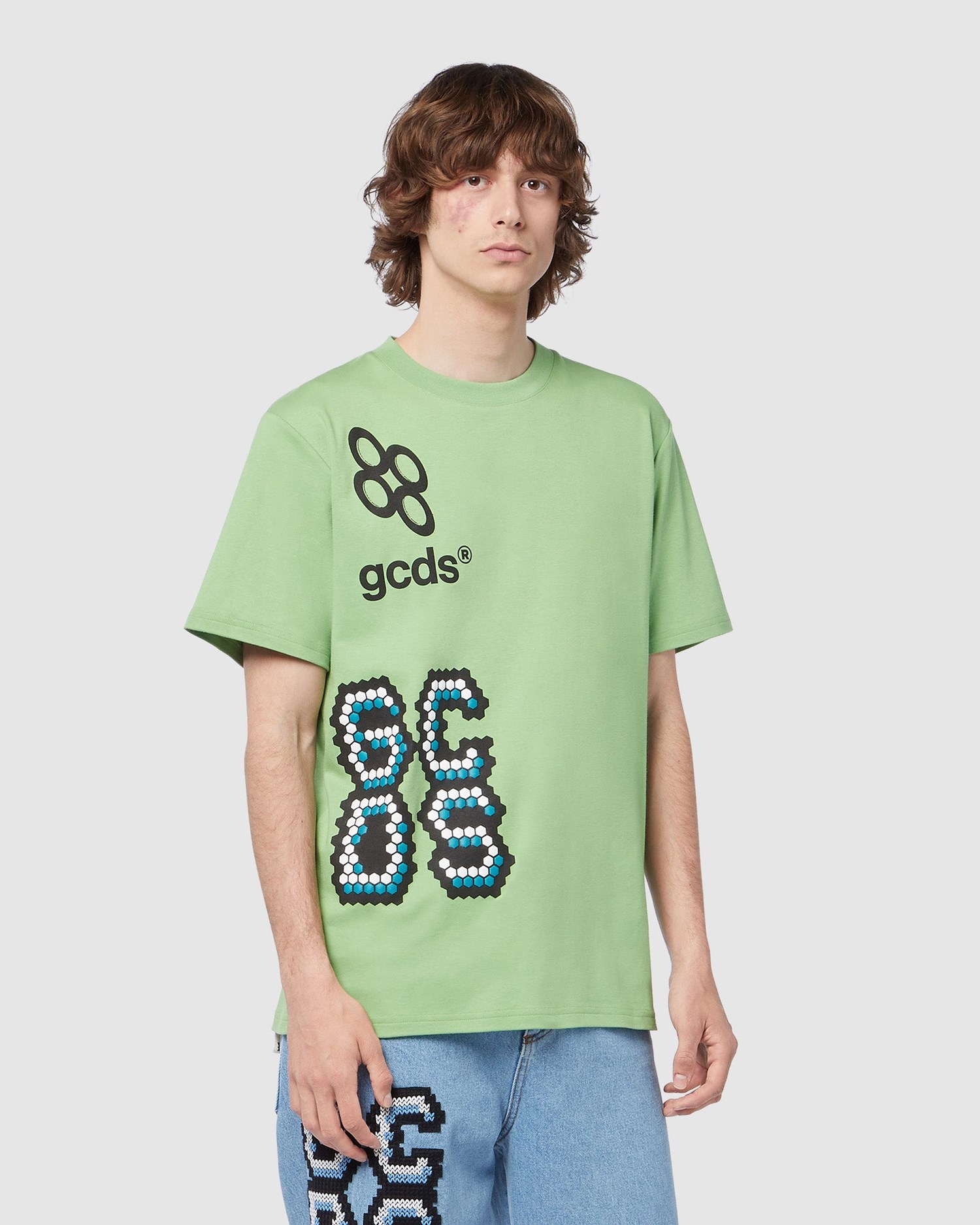 T Shirts GCDS Plush Regular T-shirt Homme Vert | 394510-GYZ