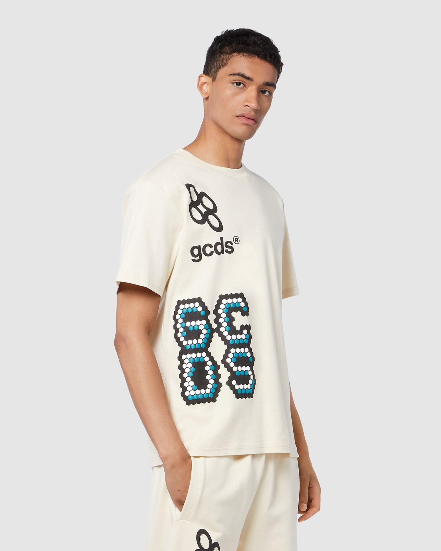 T Shirts GCDS Plush Regular T-shirt Homme Grise | 410396-CBJ