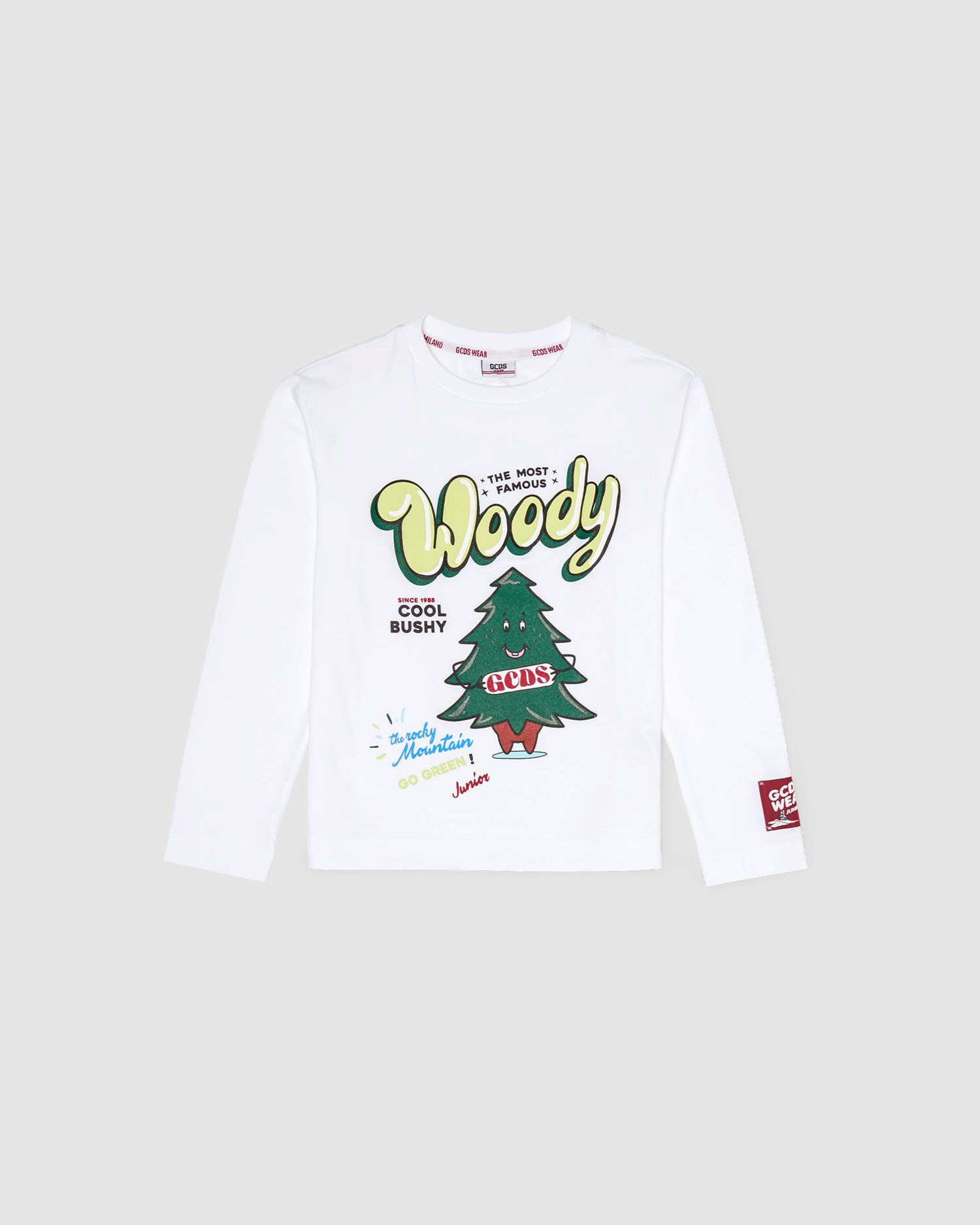 T Shirts GCDS Xmas Long Sleeve T-shirt Enfant Blanche | 473025-UBJ