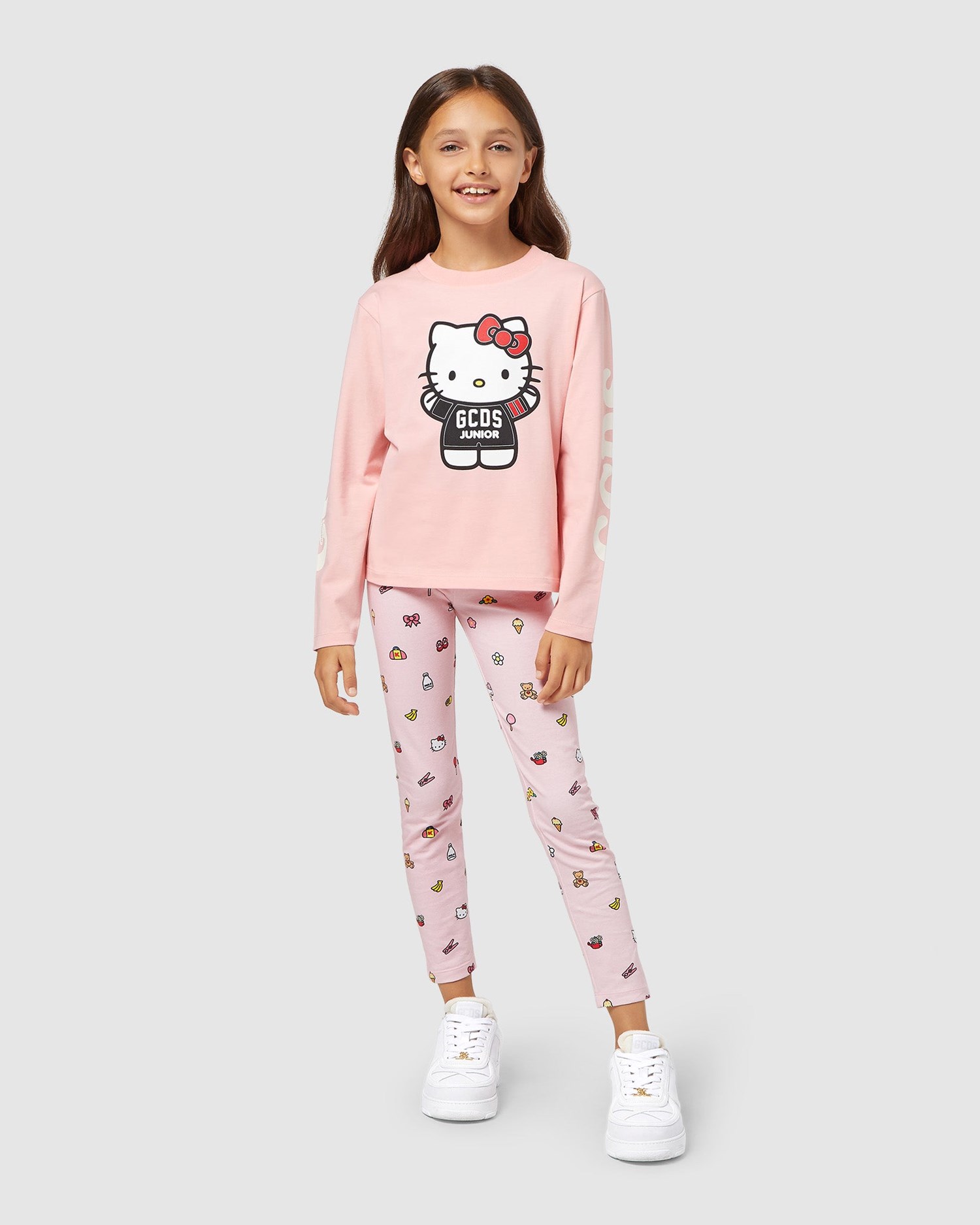 T Shirts GCDS Xmas Long Sleeve T-shirt Enfant Blanche | 473025-UBJ