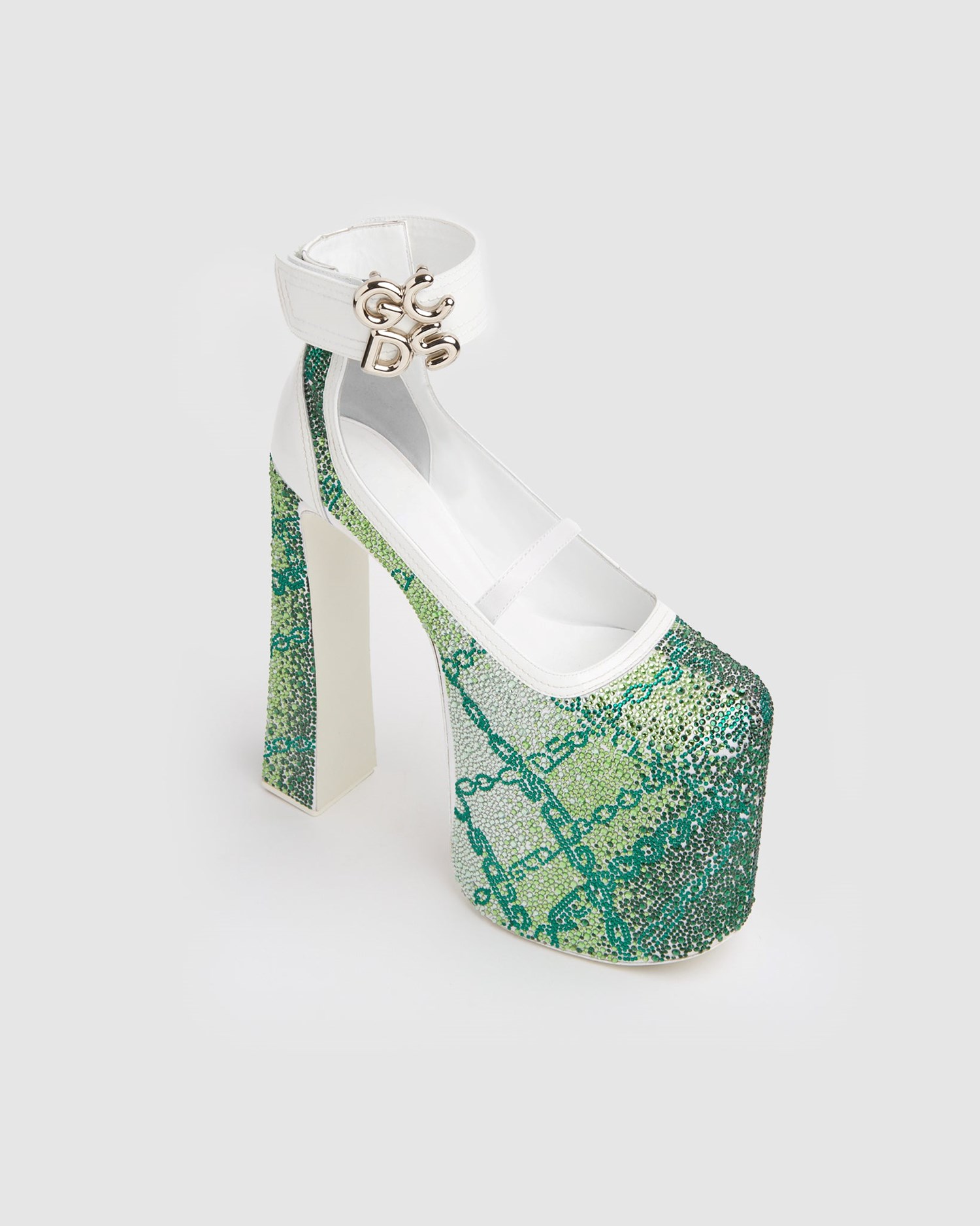 Talons GCDS Crystal Divine Heels Femme Vert | 015976-BRA