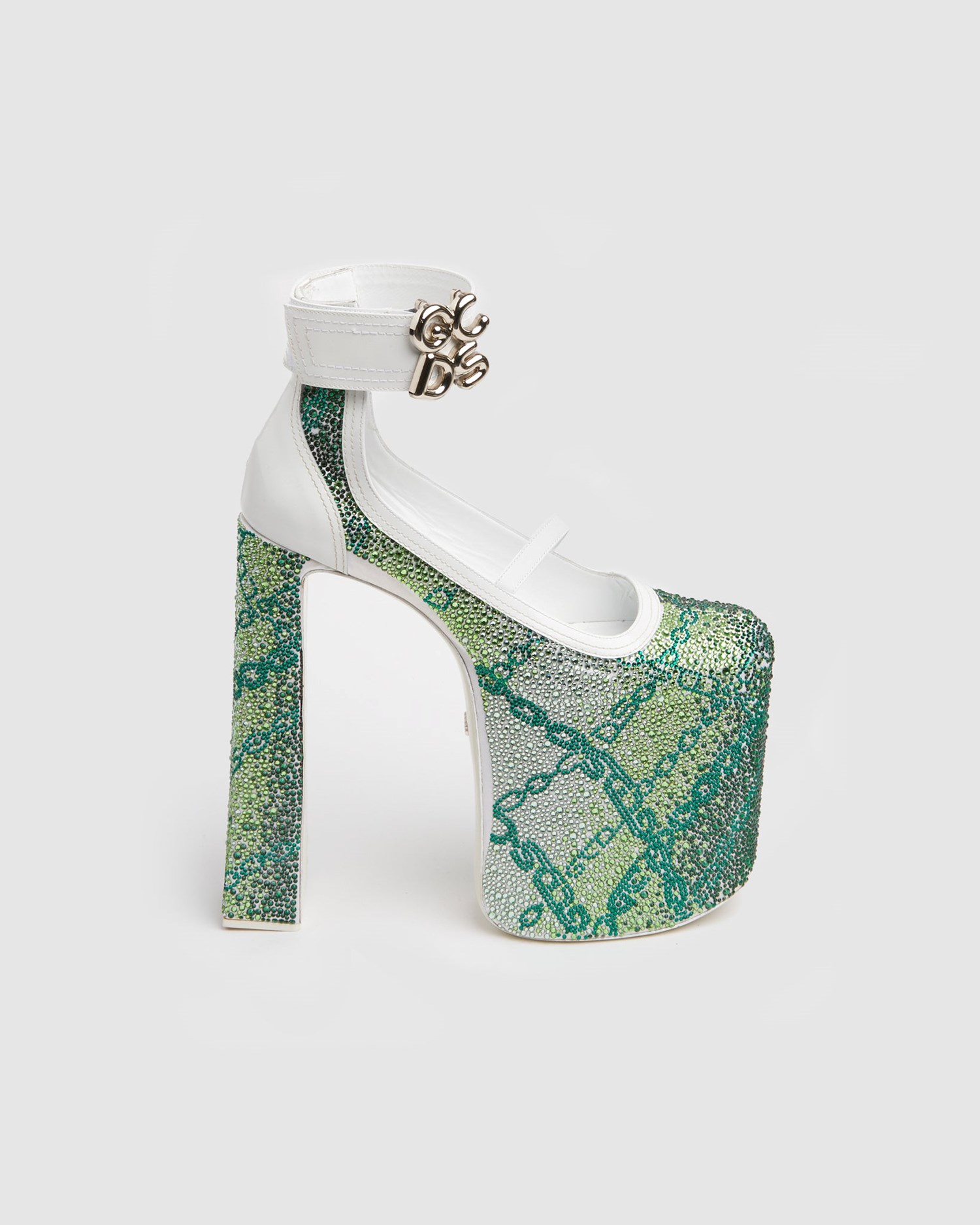 Talons GCDS Crystal Divine Heels Femme Vert | 015976-BRA