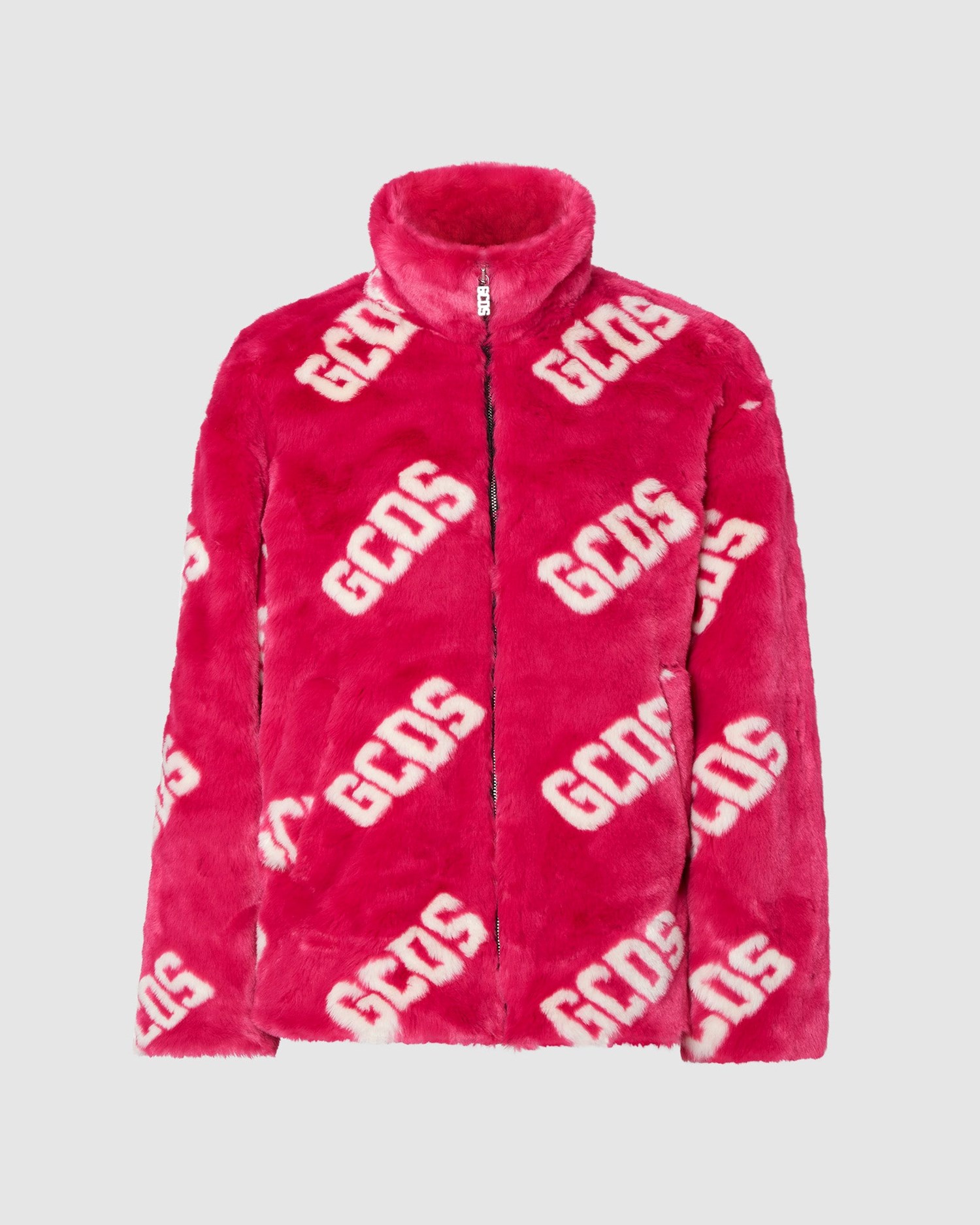 Vestes GCDS Faux Fur Jacket Femme Fushia | 920375-NQB