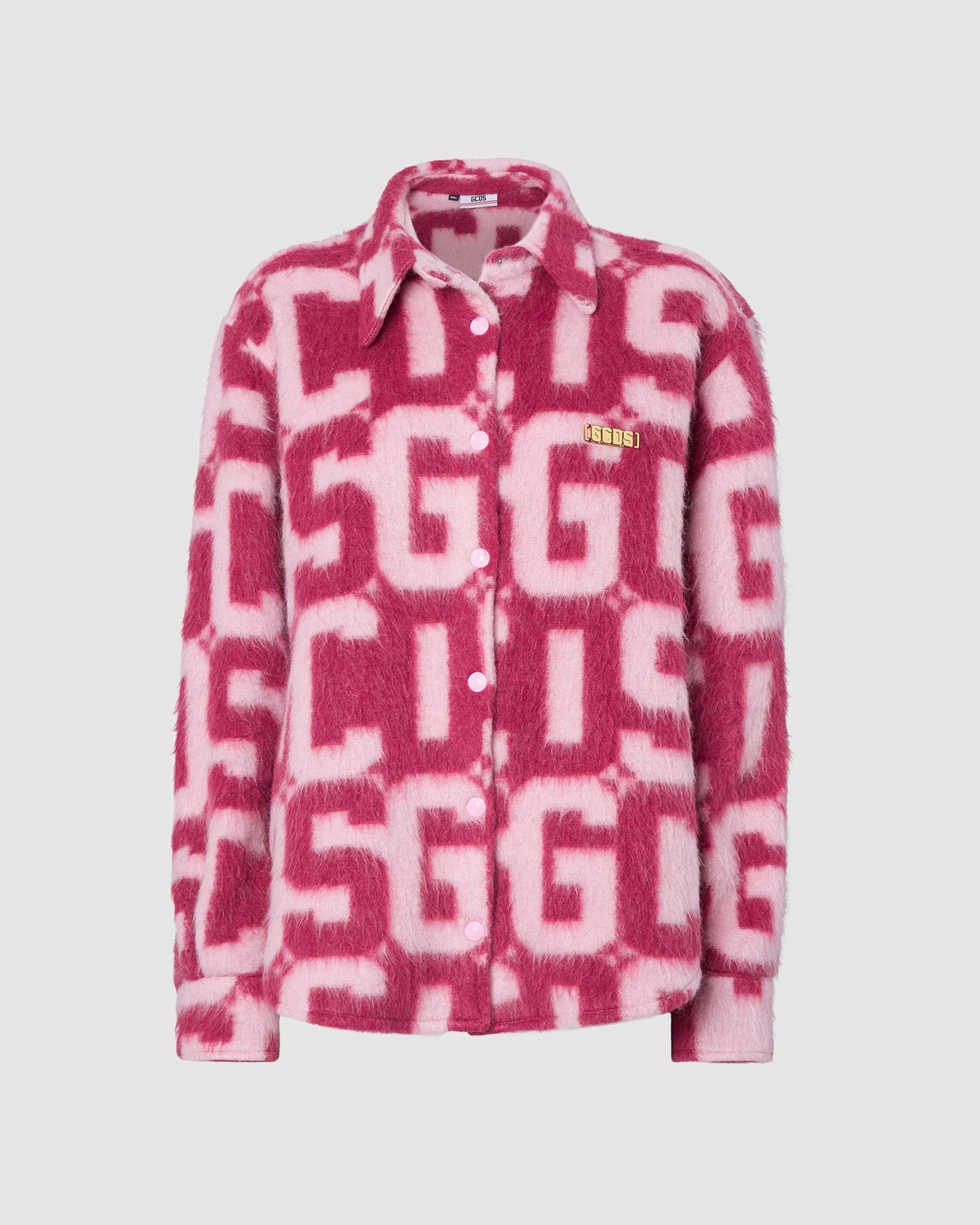 Vestes GCDS Monogram Jacquard Overshirt Femme Rose | 357982-INS