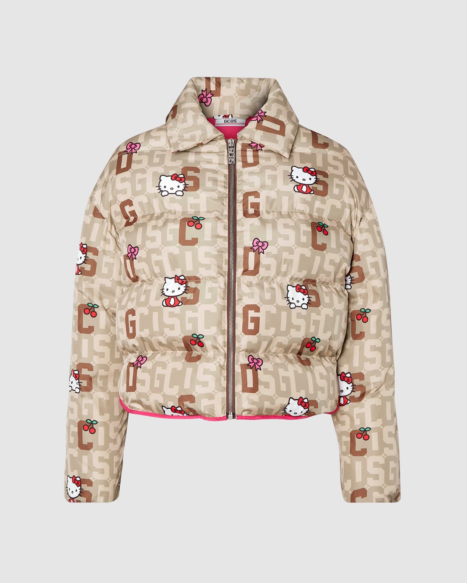 Vestes GCDS Hello Kitty Monogram Puffer Jacket Femme Marron | 097862-YAJ
