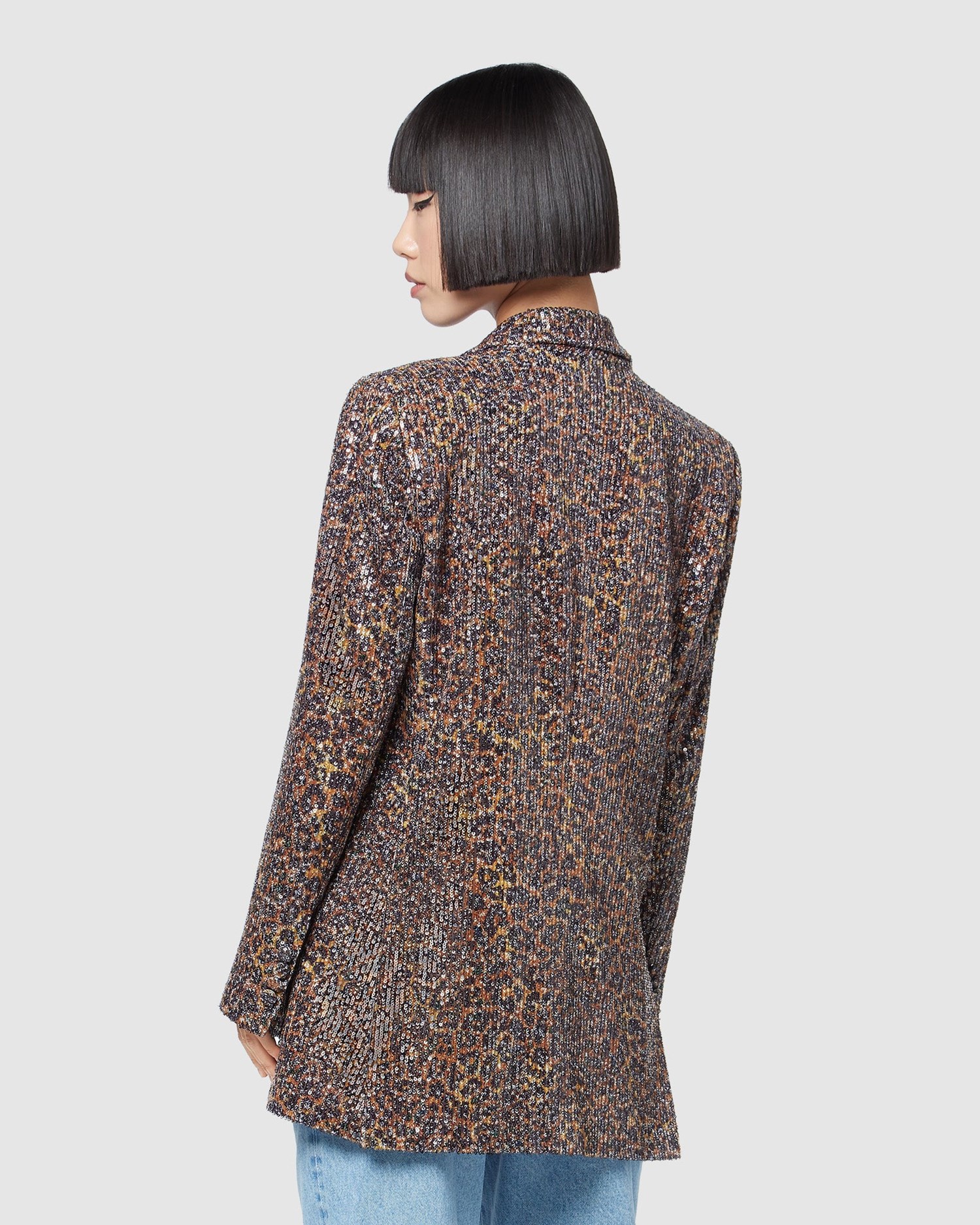 Vestes GCDS Leopard Sequin Jacket Femme Multicolore | 082719-NSK