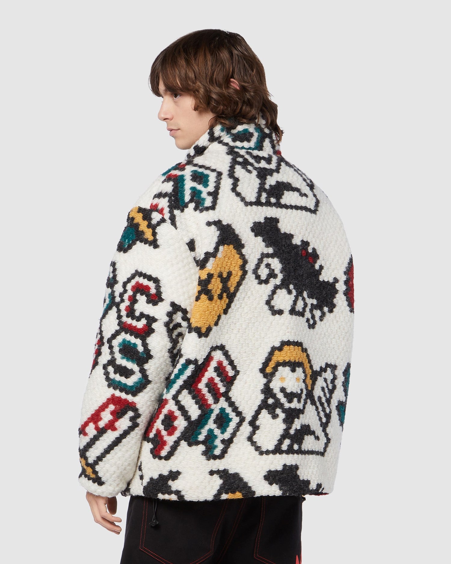 Vestes GCDS Plush Laine Blend Jacket Homme Multicolore | 769210-CPY