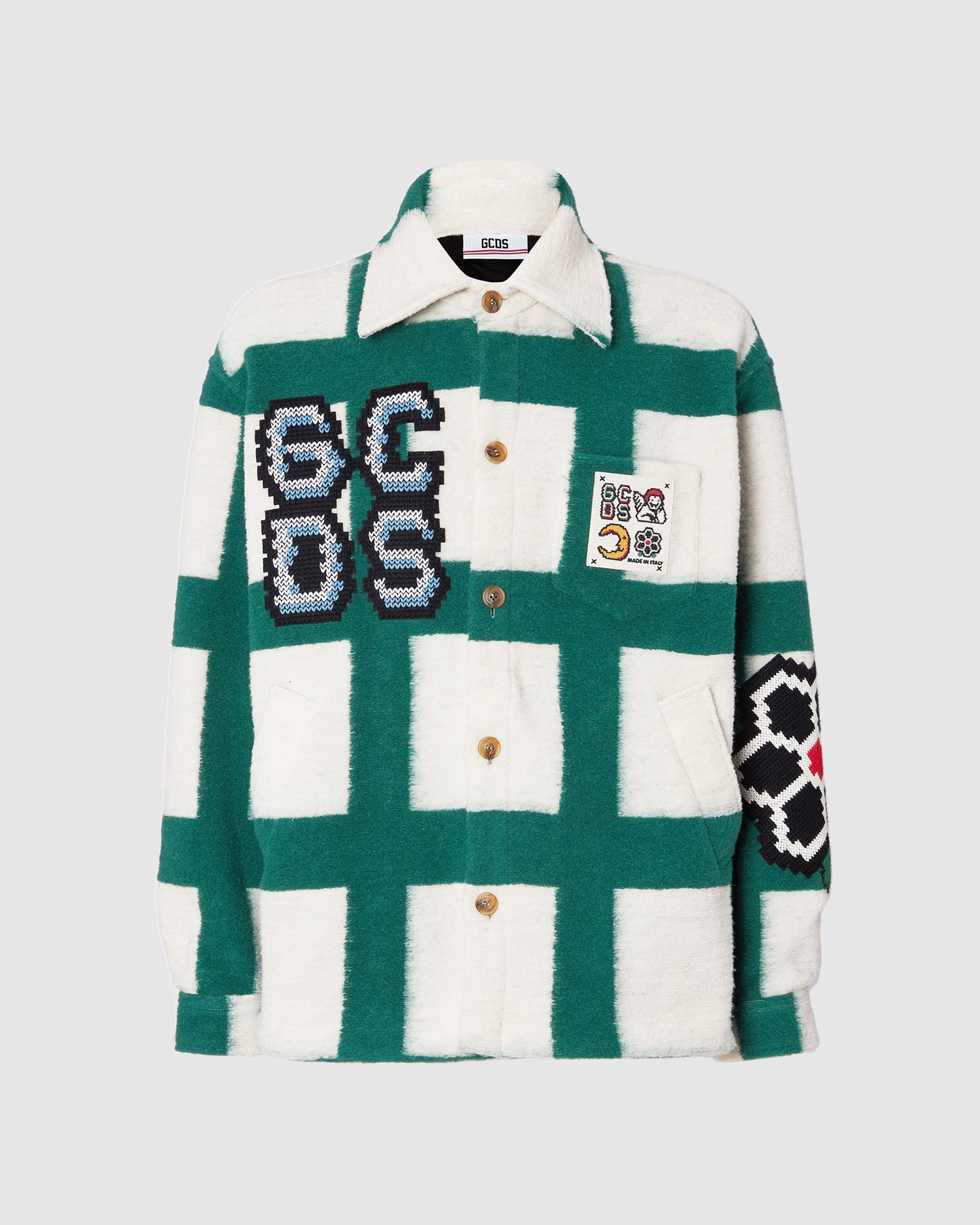 Vestes GCDS Plush Overshirt Homme Multicolore | 967180-CLE